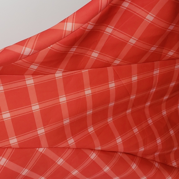 Asos gingham style one off shoulder with shawl in the front maxi dress - Picture 4 of 6